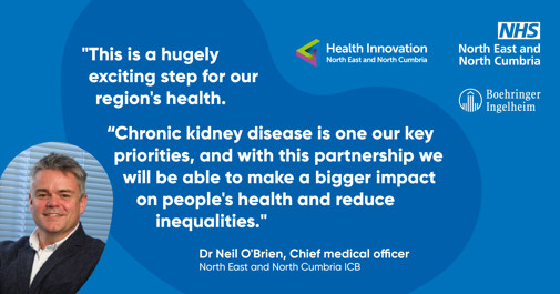 Dr Neil O'Brien picture with quote on kidney disease